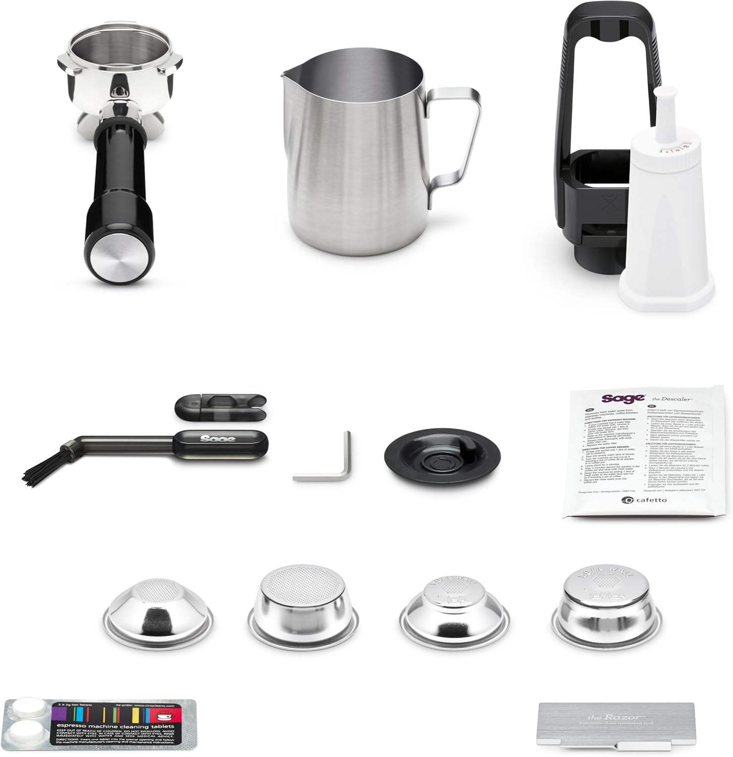 2026 2025 Machine à Café Expresso avec Broyeur Intégré & Mousseur à Lait – Sage Barista Express Impress – Acier Inoxydable Brossé, Expérience Barista à Domicile