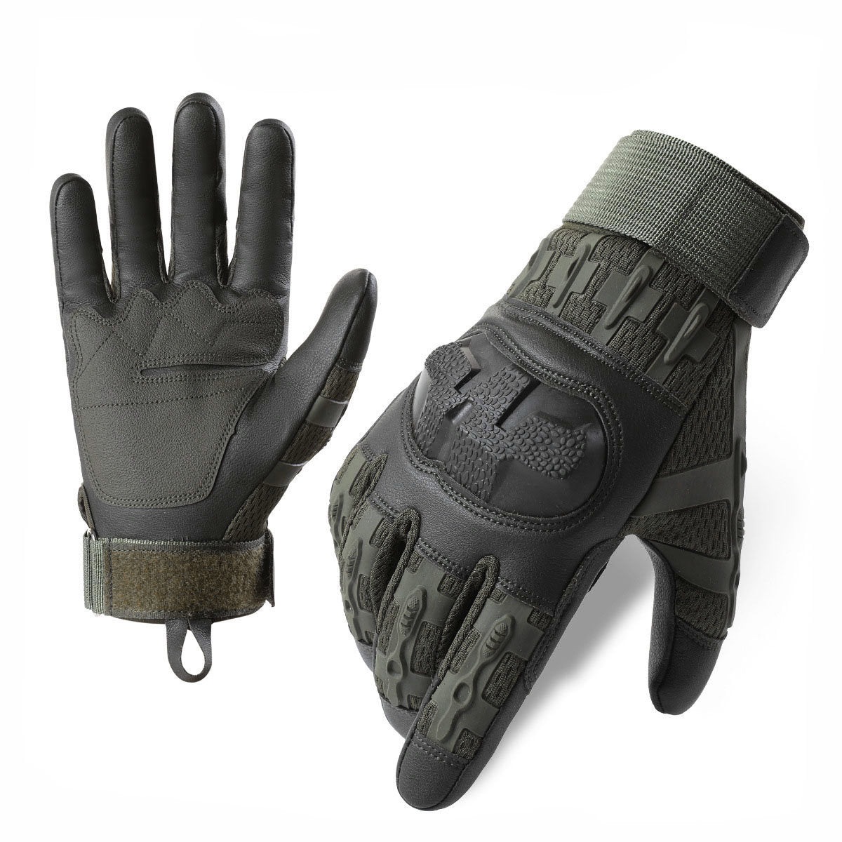 2026 Taktische Vollfinger-Handschuhe Z353 – Olivgrün