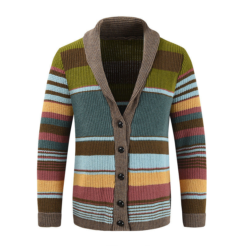 Gilet rayé en coton facile à porter confort moderne pour homme