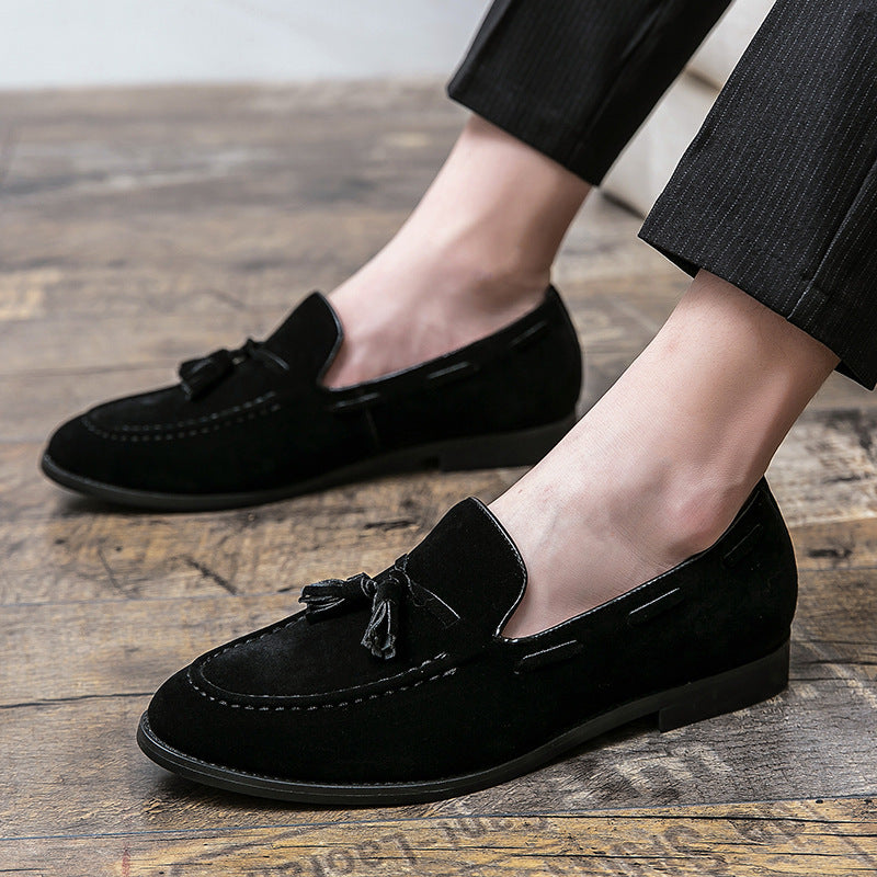 Mocassins style britannique en cuir pompon décontracté élégance pour homme