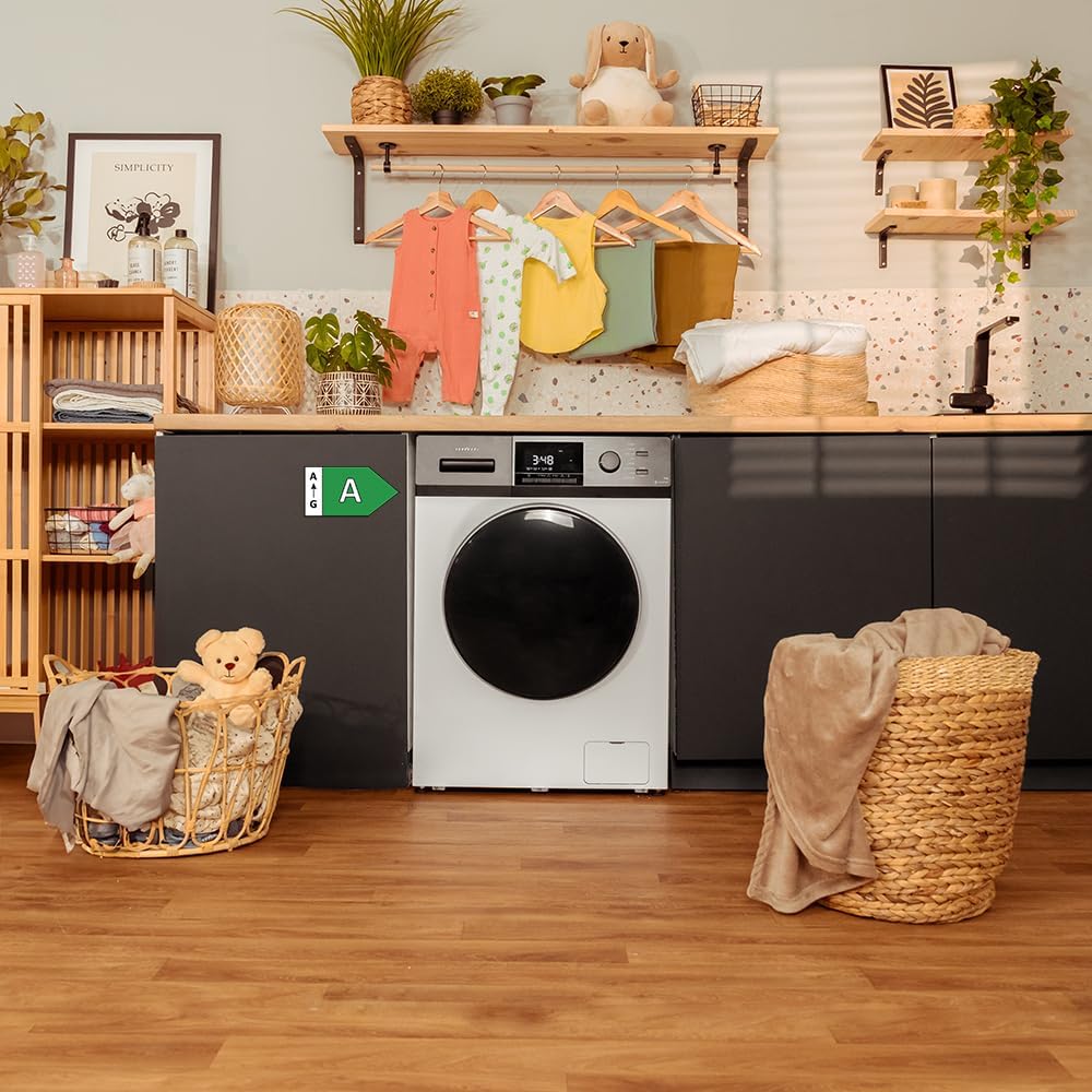 2026 Cecotec Lave-Linge 9Kg Chargement Frontal Bolero Dresscode 9410 Inverter A. 1900W, 1400 tr/min Réglable, 16 Programmes, Faible Consommation d'Énergie, Vapeur, Stérilisation du Linge