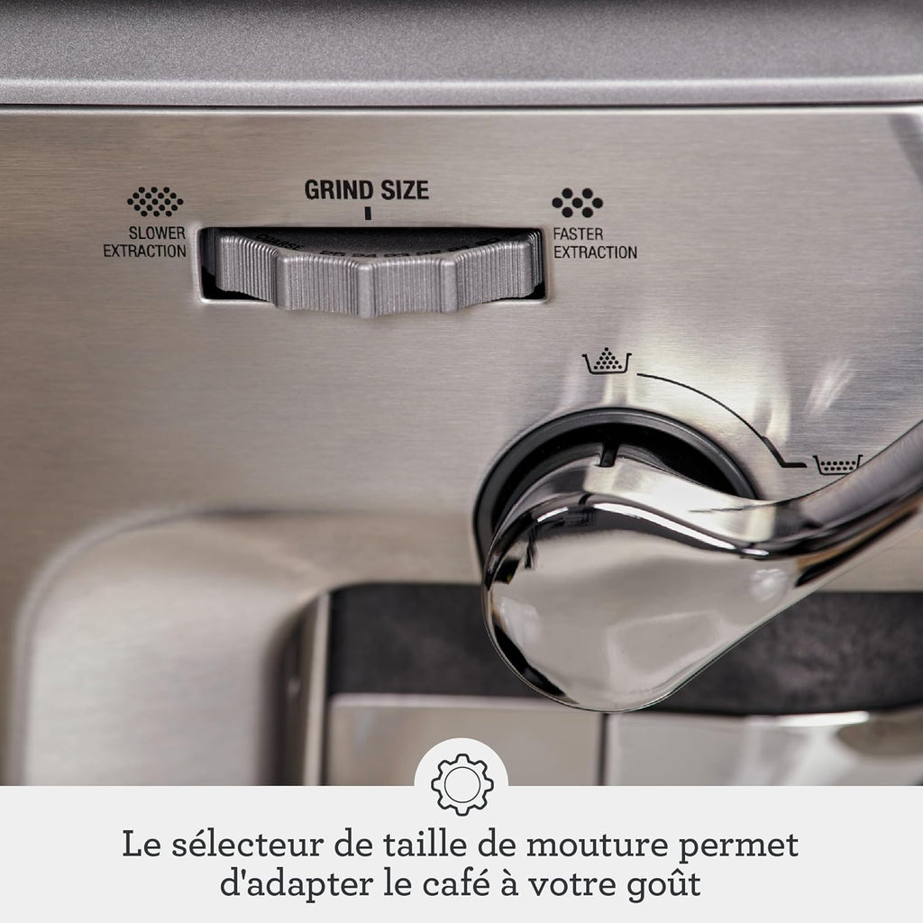 2026 2025 Machine à Café Expresso avec Broyeur Intégré & Mousseur à Lait – Sage Barista Express Impress – Acier Inoxydable Brossé, Expérience Barista à Domicile