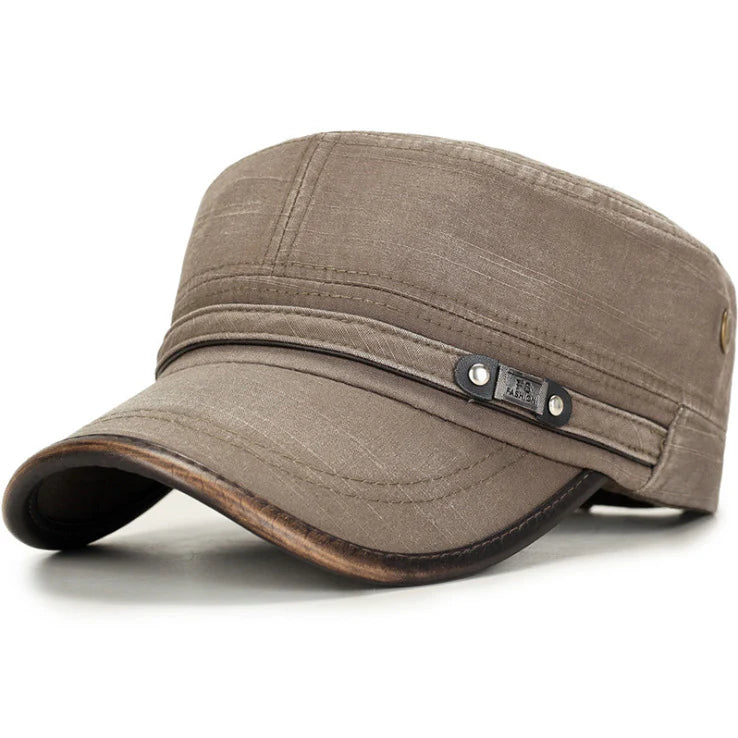 2026 Men's Casual Cotton Flat Cap Adjustable Sun Protection Everyday Style