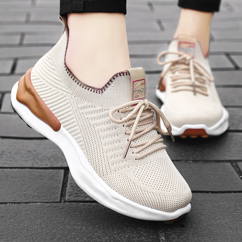 Chaussures de running respirant en maille à lacets décontracté pour femme