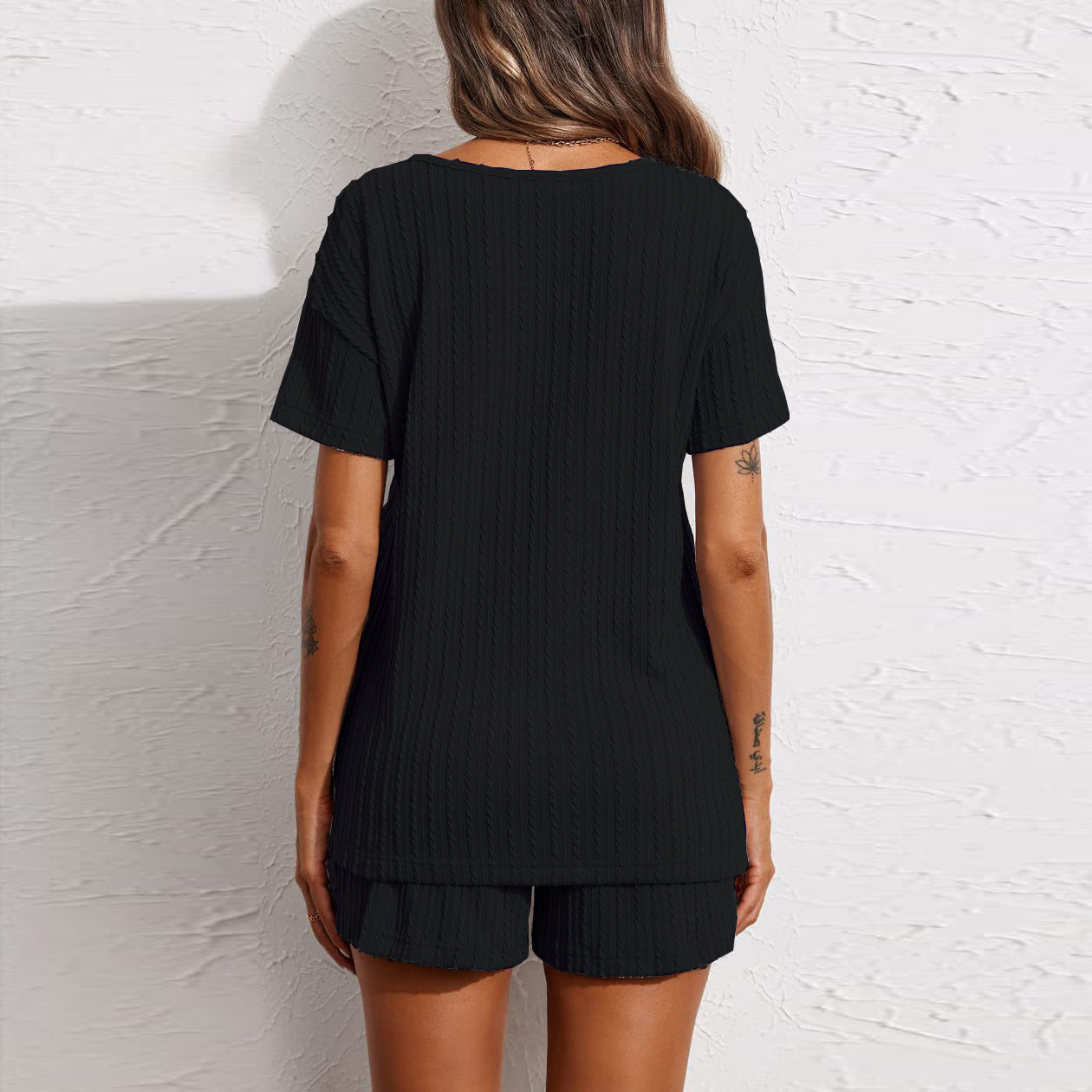 Ensemble homewear pyjama deux pièces détente confortable décontracté pour femme
