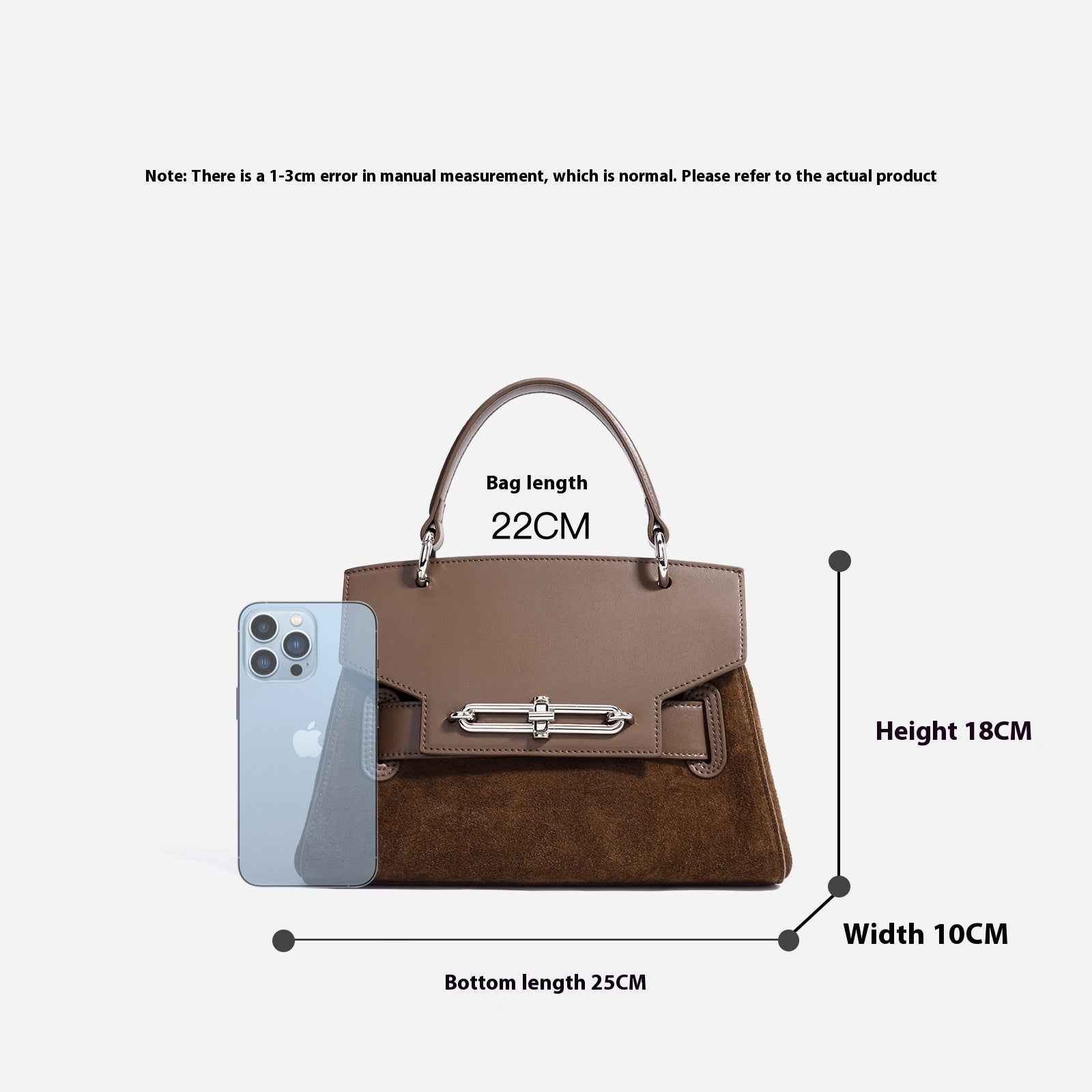 Sac à main luxe en cuir véritable à une épaule texturé format rabat pour femme