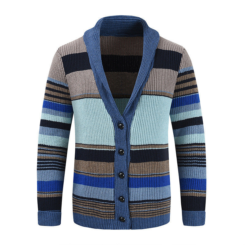 Gilet rayé en coton facile à porter confort moderne pour homme