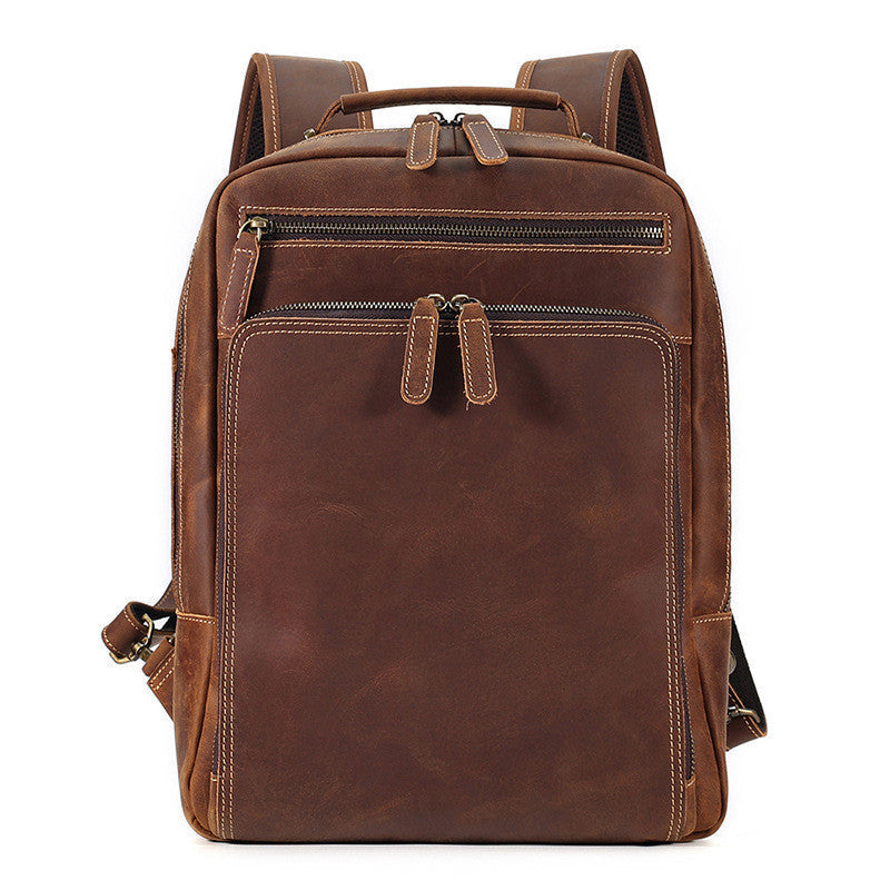 Men's Vintage Horse Leather Backpack Large Capacity Travel - LAKD London