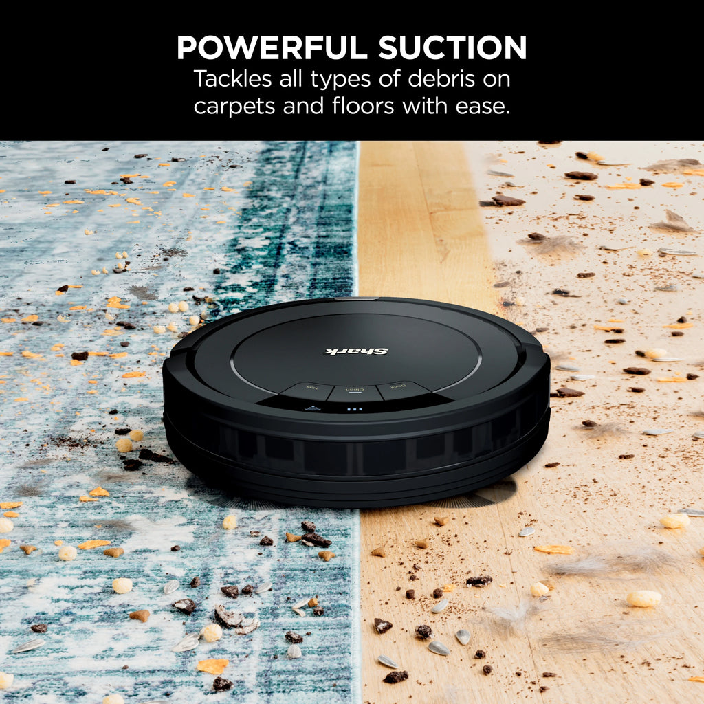 2026 2025 Aspirateur Robot Shark ION RV754 avec Wi-Fi Connecté, Noir – Nettoyage Intelligente Multi-Surfaces pour Sols Durs et Tapis avec Tri-Système de Brosses