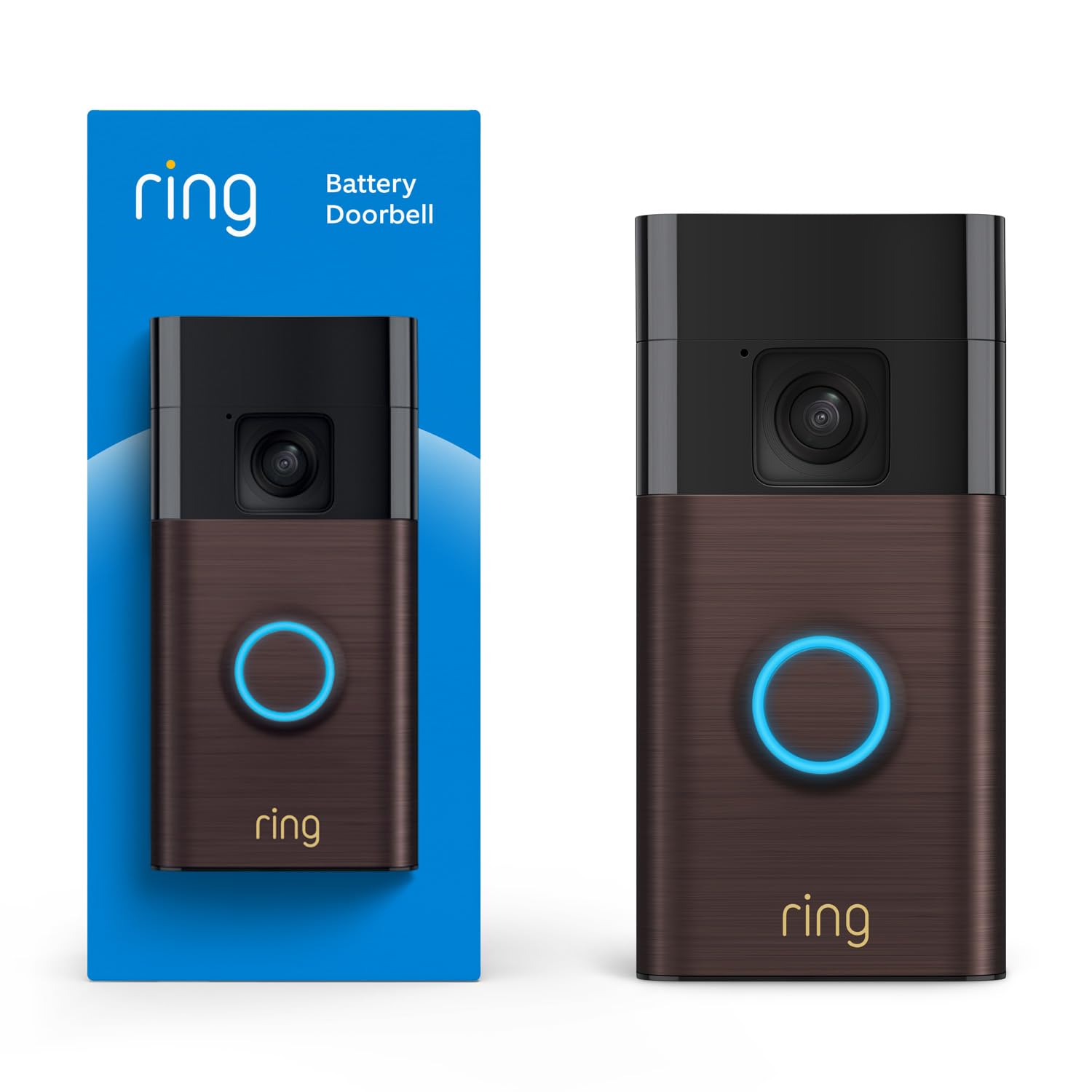 2026 2025 Ring Sonnette Vidéo sur Batterie, Vidéo Plein Pied, Vue en Direct avec Audio Bidirectionnel et Détection de Mouvement (dernier modèle)