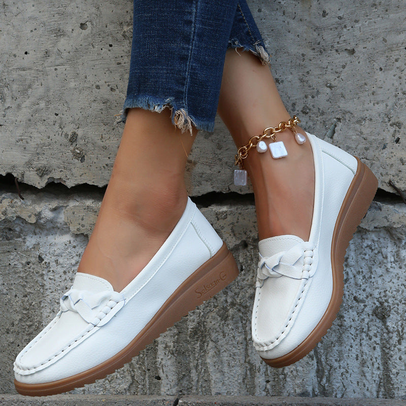 Ballerines décontracté weave doux printemps été pour femme