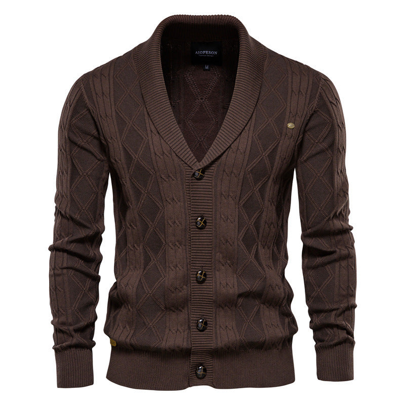 Gilet en coton col V classique confort pour homme