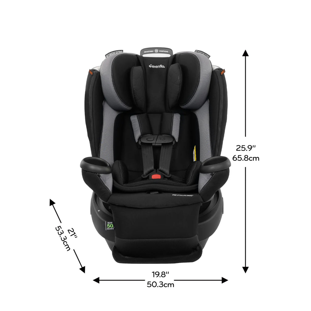 2026 2025 Siège Auto Rotatif Tout-en-Un Evenflo Revolve360 Extend avec Housse Quick Clean