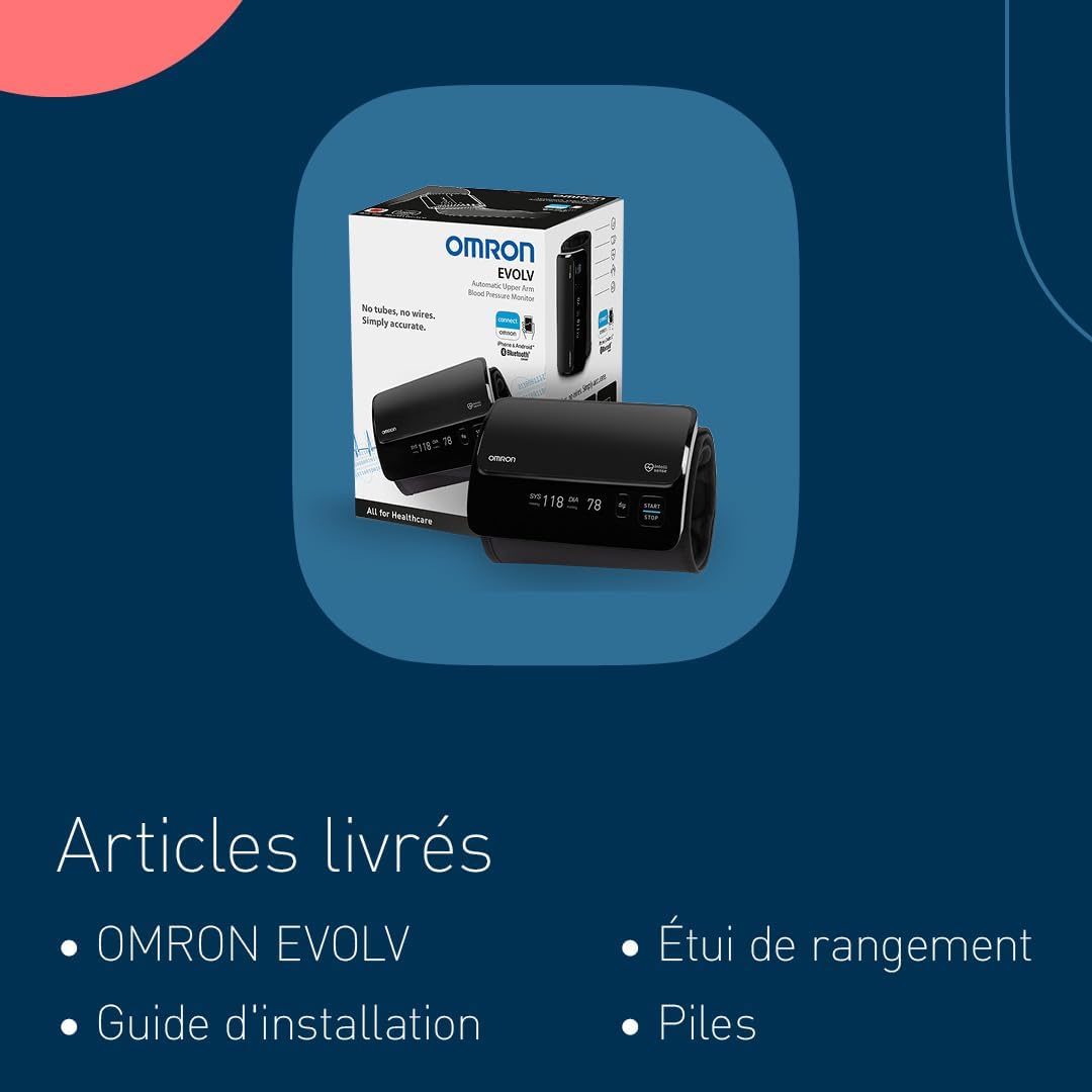 2026 2025 OMRON EVOLV – Tensiomètre Électronique Sans Fil avec Brassard Intelli Wrap & Bluetooth – Édition Limitée Haute Précision