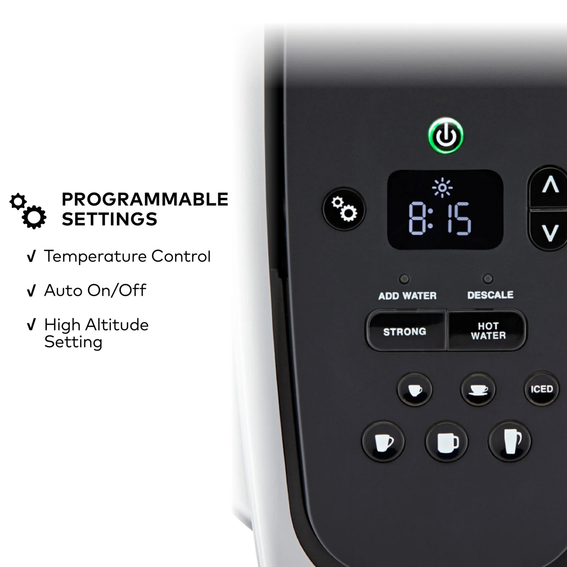 2026 2025 Keurig K-Elite – Machine à Café à Dosettes K-Cup à Portion Unique, Finition Brossée Slate, Programmable pour Café Chaud et Glacé