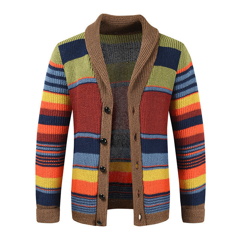 Gilet rayé en coton facile à porter confort moderne pour homme
