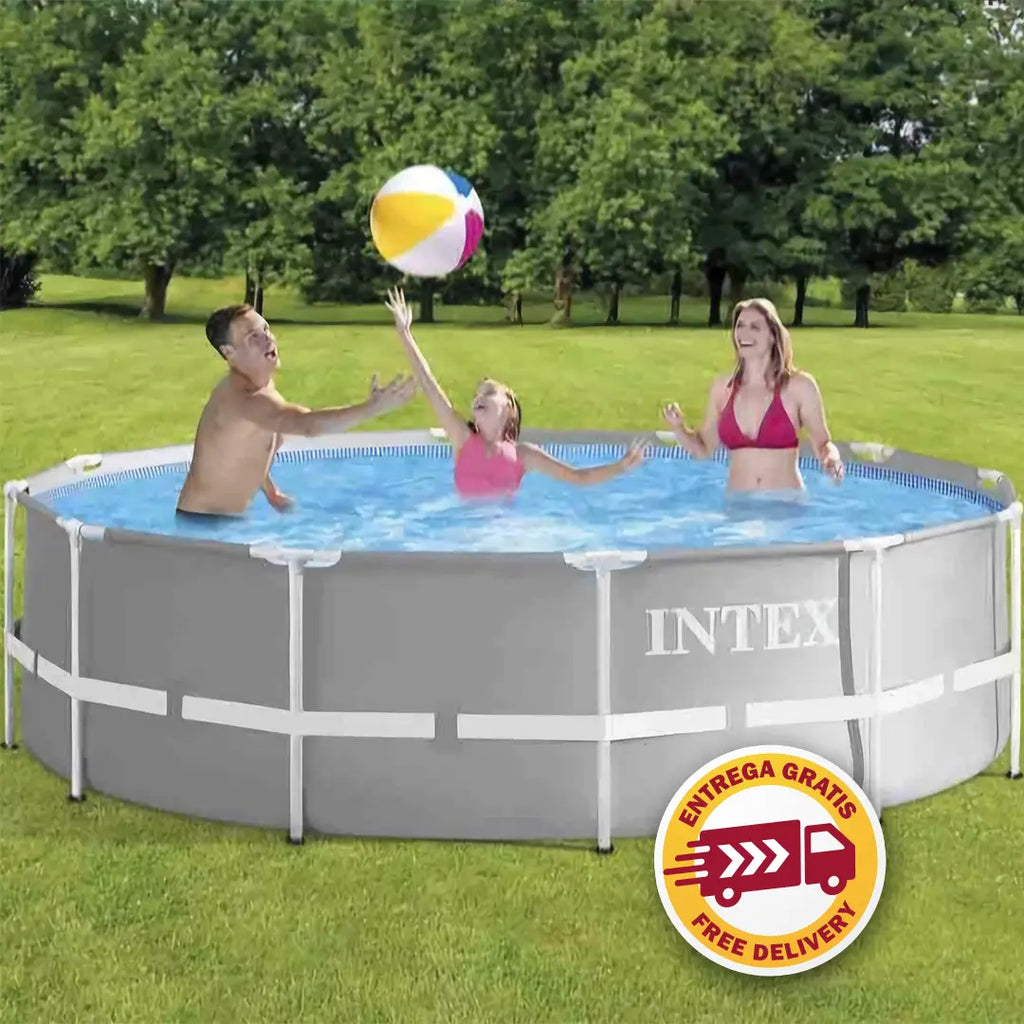 2026 2025 Intex Prism Frame – Piscine Hors-sol 12 pieds x 39 pouces, Structure Acier, Filtre et Échelle Inclus, Édition Limitée