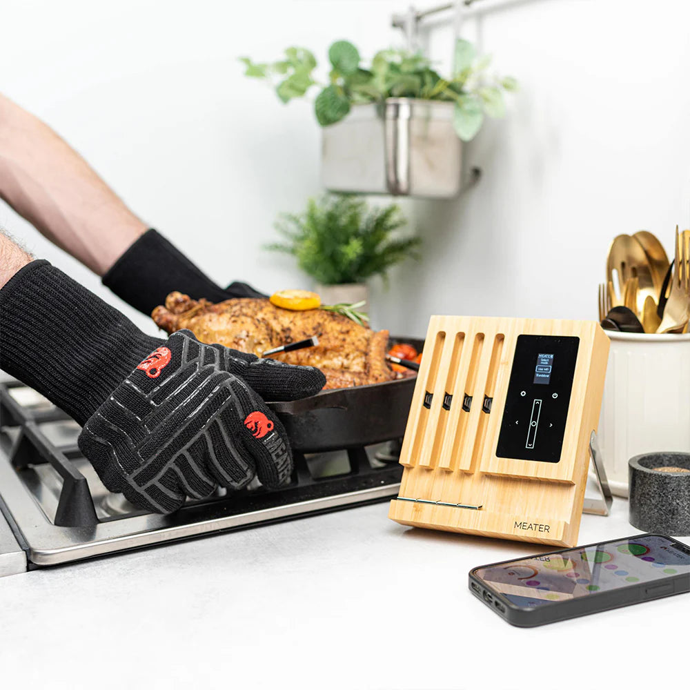 2026 2025 MEATER Block – Thermomètre à Viande Intelligent avec WiFi, Quatre Sondes et Cuisson Multi-Protéines pour un Barbecue Parfait