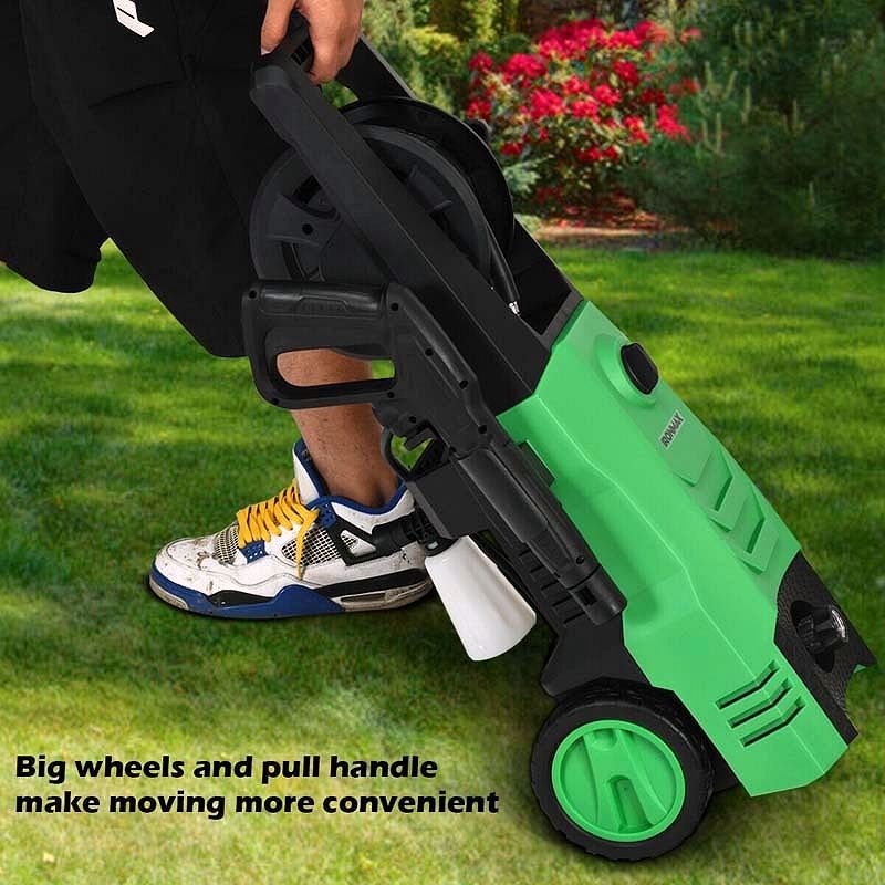 2026 Nettoyeur haute pression électrique 3500 PSI – 1800 W, 2,6 GPM, nettoyeur électrique mobile avec 4 buses