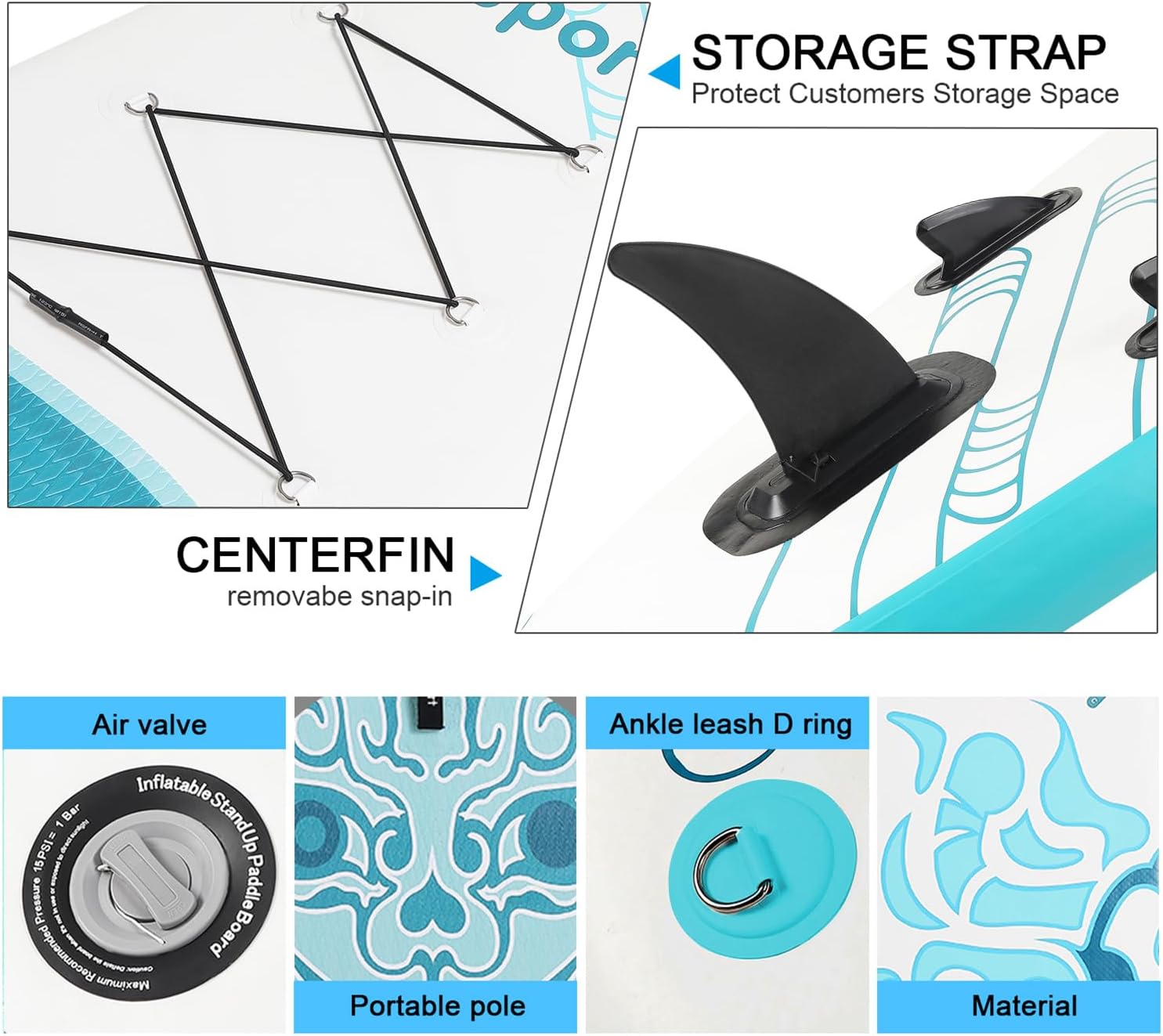 2026 Premium-Stand-Up-Paddle-Board, Yoga-Board mit strapazierfähigem SUP-Zubehör und Tragetasche | Breiter Stand, Surf-Kontrolle, rutschfestes Deck, Leine, Paddel und Pumpe für Jugendliche und Erwachsene