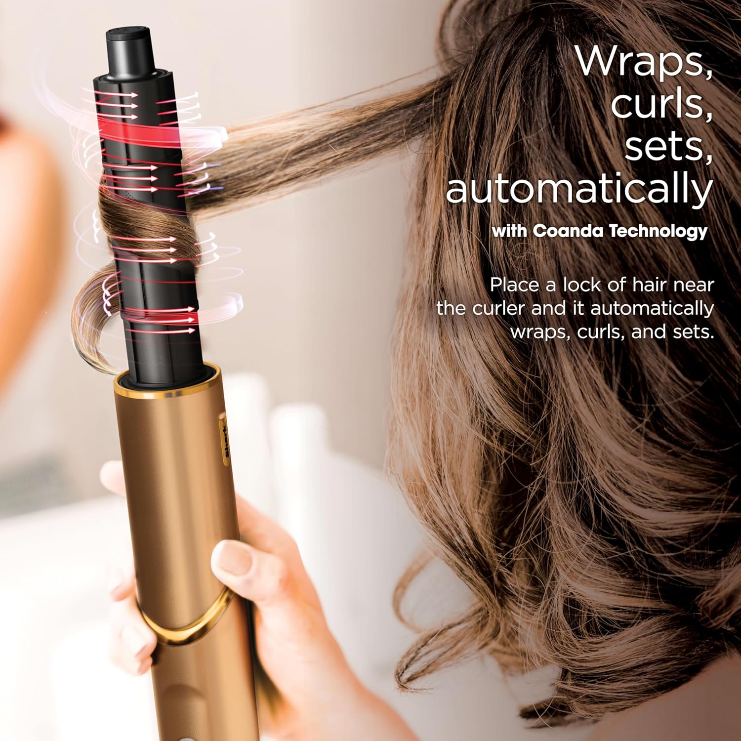 2026 2025 Système de coiffage et de séchage Shark HD430 FlexStyle, sèche-cheveux brosse puissant et multi-styler avec boucleurs Auto-Wrap, brosse plate, brosse ovale et embout concentrateur, coloris Stone