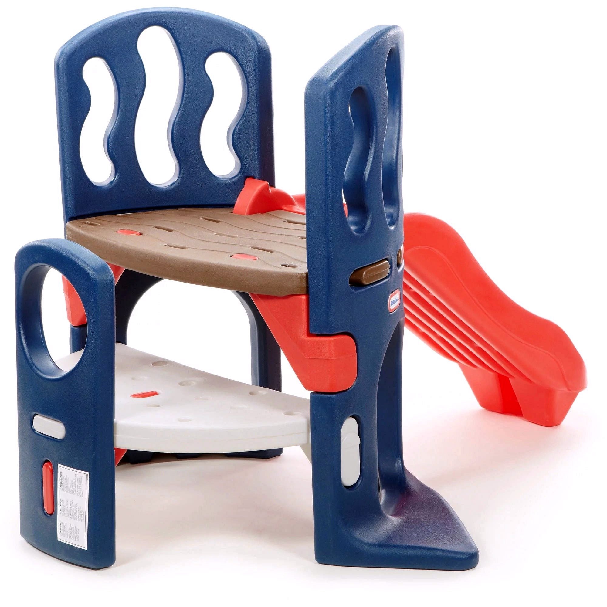 2026 Little Tikes Hide & Slide – Jouet d’escalade et toboggan – Bleu & Rouge, pour enfants de 2 à 6 ans