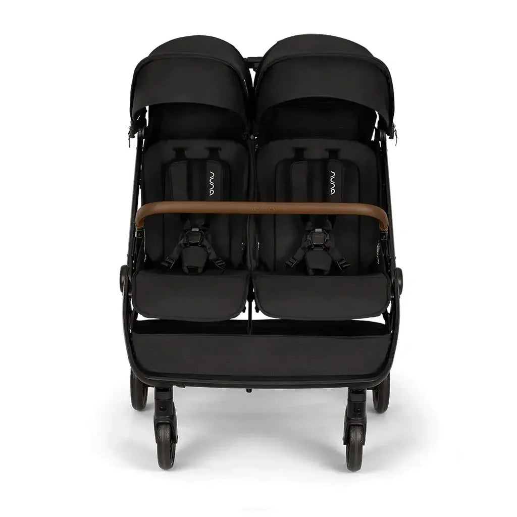 2026 2025 Nuna TRVL dubl Geschwisterwagen – Caviar | Leichter Doppelkinderwagen ab Geburt, kompatibel mit PIPA™ Babyschalen