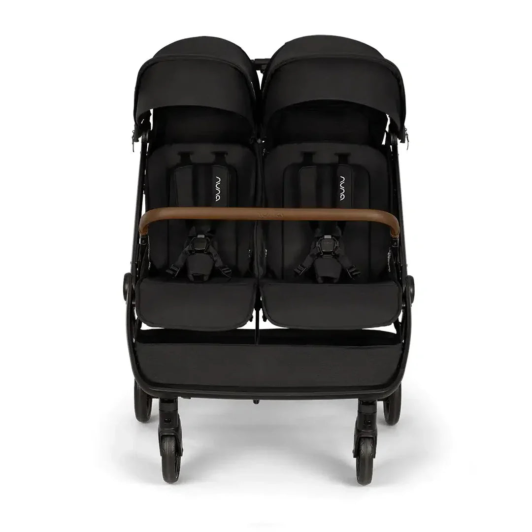 2026 2025 Nuna TRVL dubl Geschwisterwagen – Caviar | Leichter Doppelkinderwagen ab Geburt, kompatibel mit PIPA™ Babyschalen