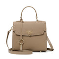 Sac à main en cuir véritable motif litchi motif vintage fermoir pour femme