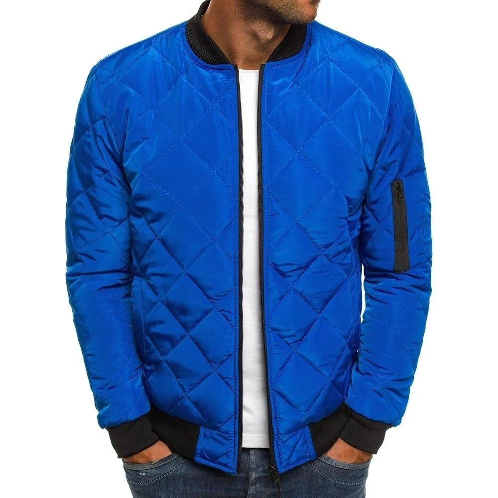 2026 Men's Comfortable Double Padded Bomber Jacket Wind Resistant Coat
