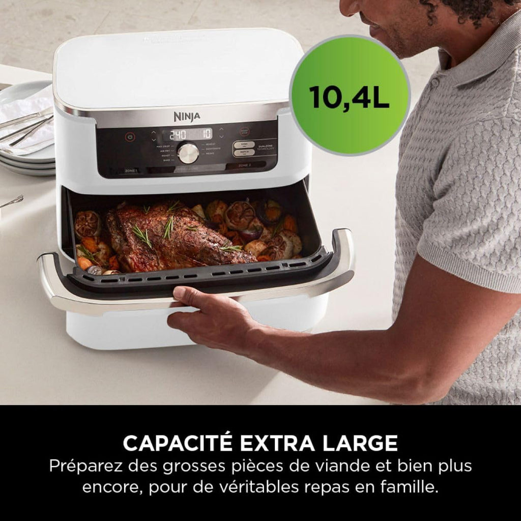 2026 2025 NINJA Foodi AF500EU – Friteuse à Air Chaud FlexDrawer 10,4 L, Double Zone avec Séparateur Amovible, 7 Fonctions de Cuisson – Édition Limitée Haute Performance