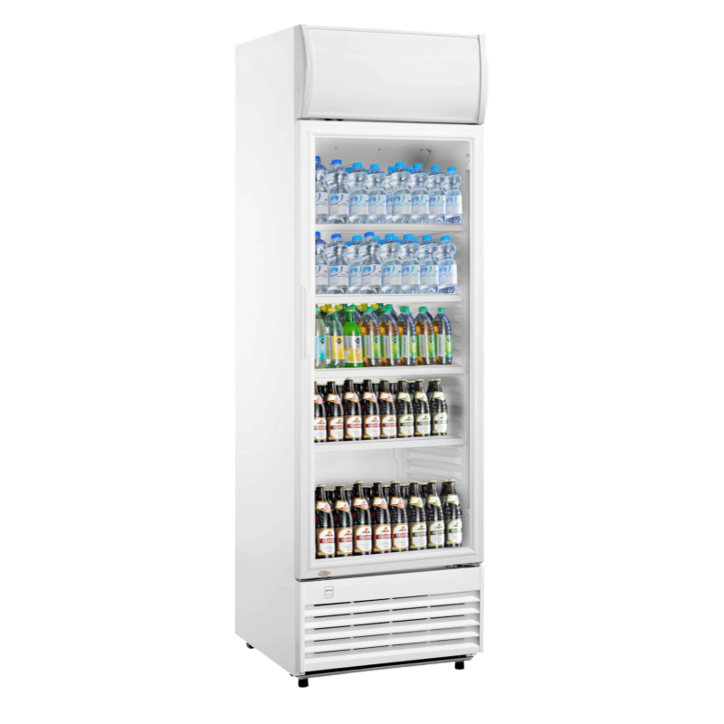2026 METRO Professional Réfrigérateur à Boissons GSC2360B, Acier/Verre, 62 x 63.6 x 175.3 cm, 347 L, avec Serrure, Noir