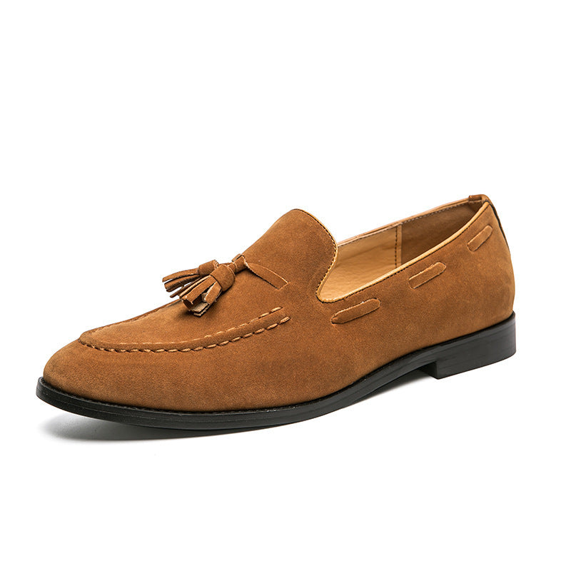Mocassins style britannique en cuir pompon décontracté élégance pour homme