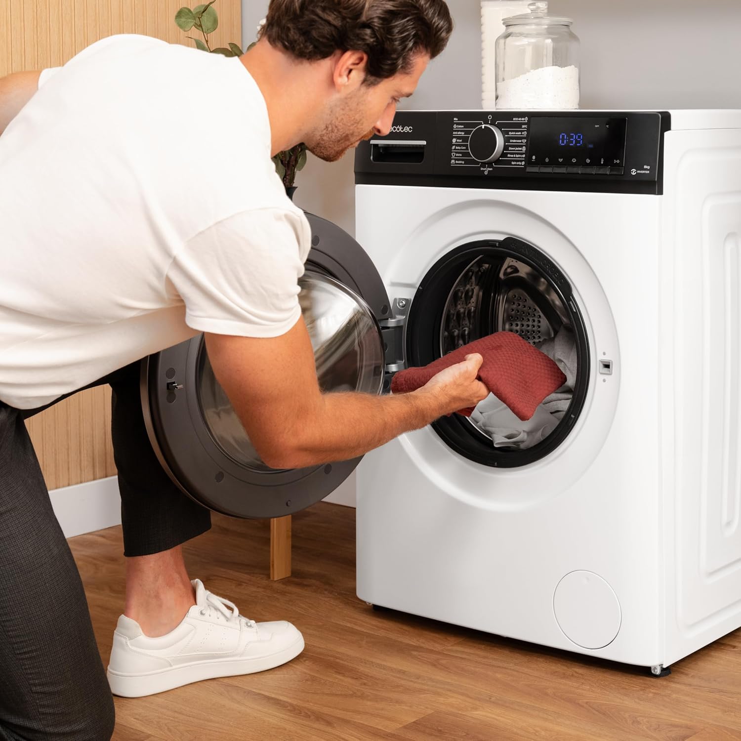 2026 Cecotec Lave-linge 10Kg Bolero DressCode 10610 Inverter Steel A. Chargement Frontale, 1400 RPM, Steam Max, Motor Inverter Plus, 15 Programmes, OnSmart, Stop&Go, Caoutchouc Antibactérien, Drum Clean