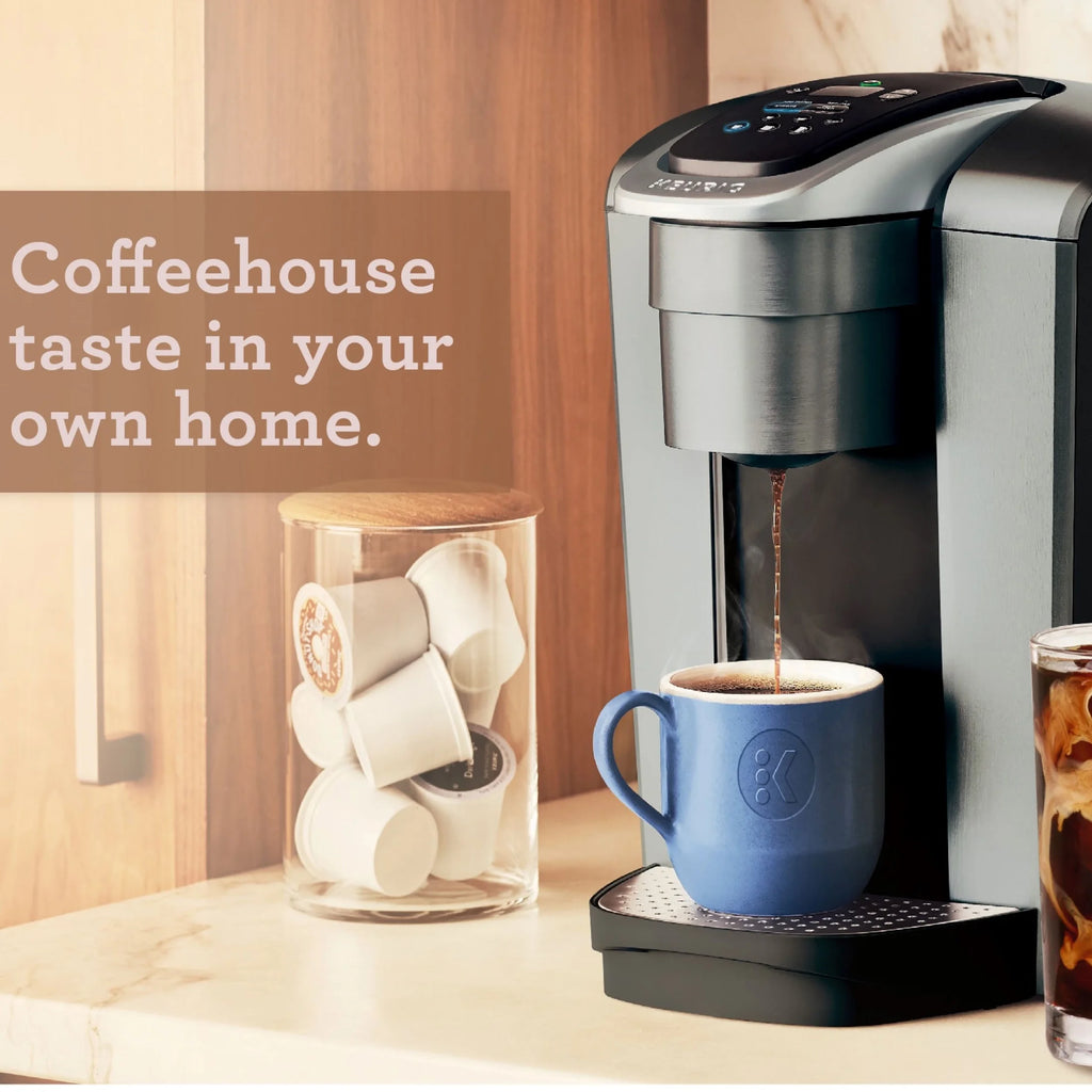 2026 2025 Keurig K-Elite – Machine à Café à Dosettes K-Cup à Portion Unique, Finition Brossée Slate, Programmable pour Café Chaud et Glacé