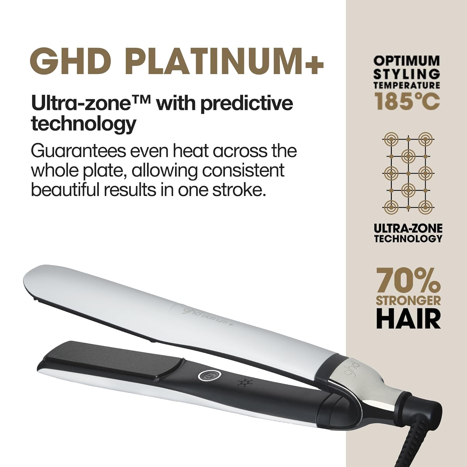 2026 2025 Lisseur ghd Platinum+ Styler ― Fer à Lisser 1" Professionnel en Céramique, Outil de Coiffage pour des Cheveux Plus Forts, Plus de Brillance et Plus de Protection de la Couleur