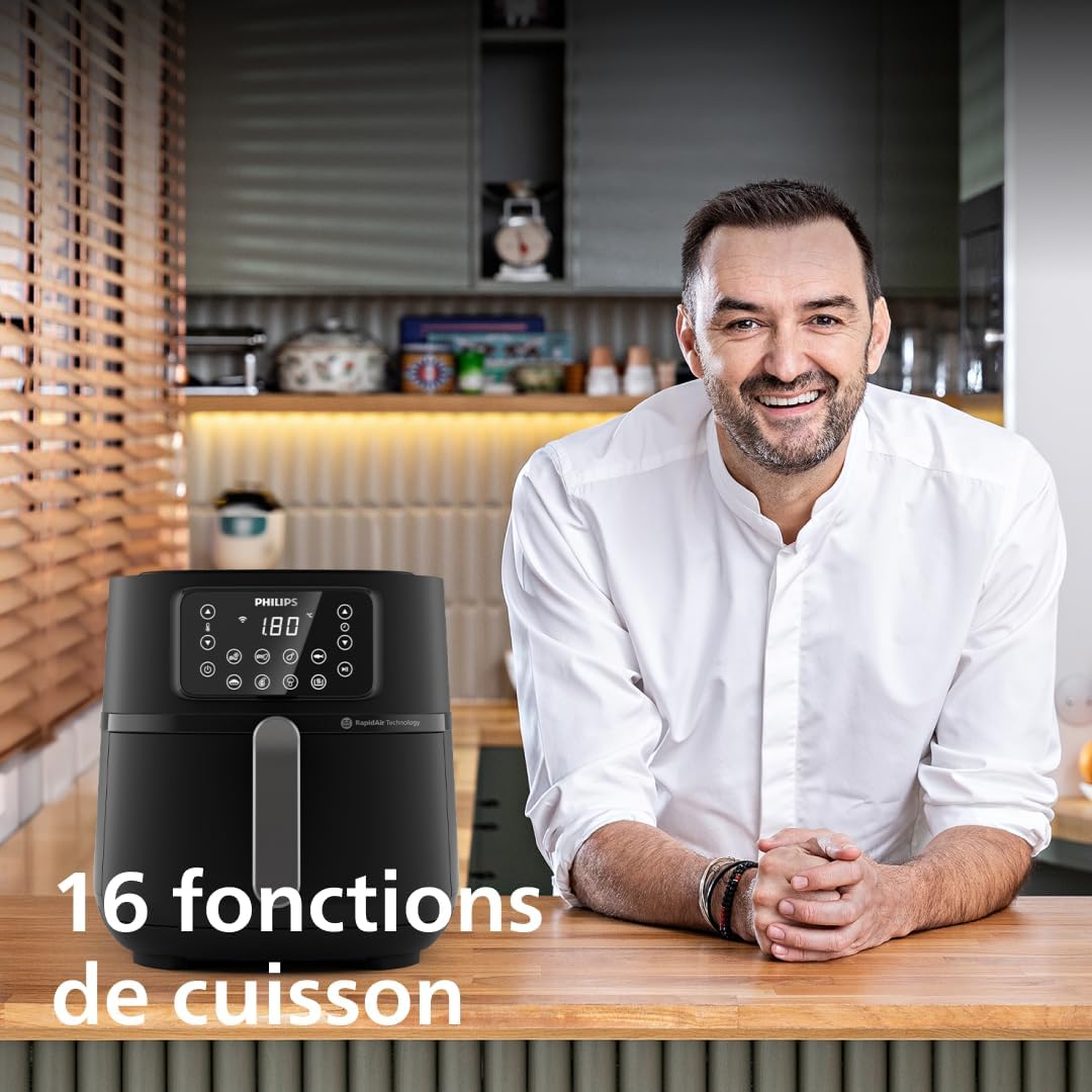 2026 2025 Friteuse à air Philips série 3000 7,2 L, fenêtre de cuisson, friteuse 16 en 1