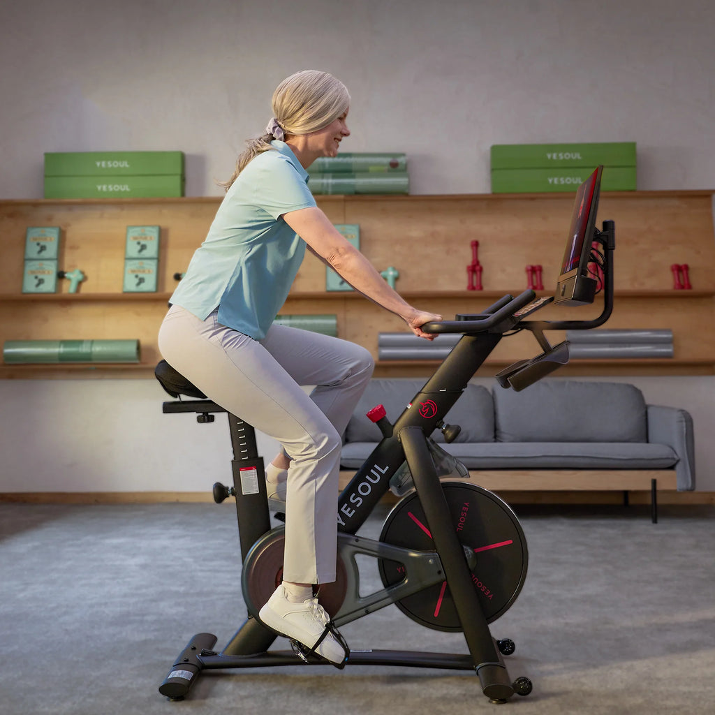2026 2025 Vélo d’Appartement Yesoul G1M Plus avec Écran 21,5" Full HD Rotatif et Résistance Magnétique Silencieuse à 100 Niveaux – Expérience Immersive, Audio Puissant et Données en Temps Réel pour Tous les Niveaux de Fitness