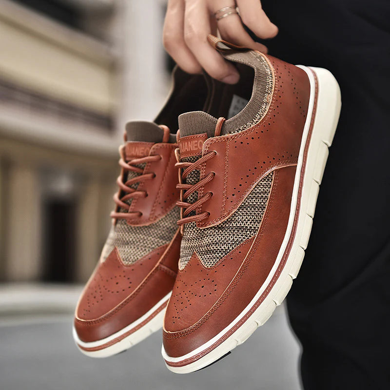 2026 Men's British Leather Shoes Casual Fashion Comfortable Business Style