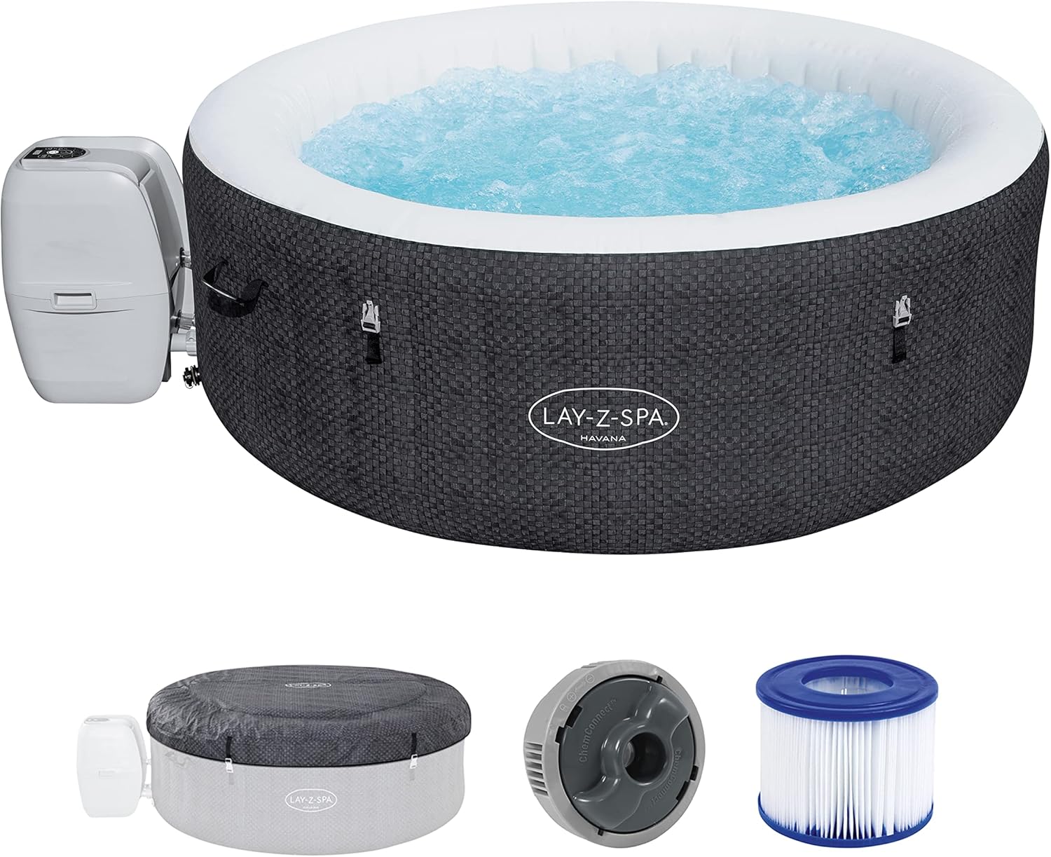 2026 Spa gonflable rond BESTWAY Lay-Z-Spa® Miami Airjet™ 2 - 4 personnes