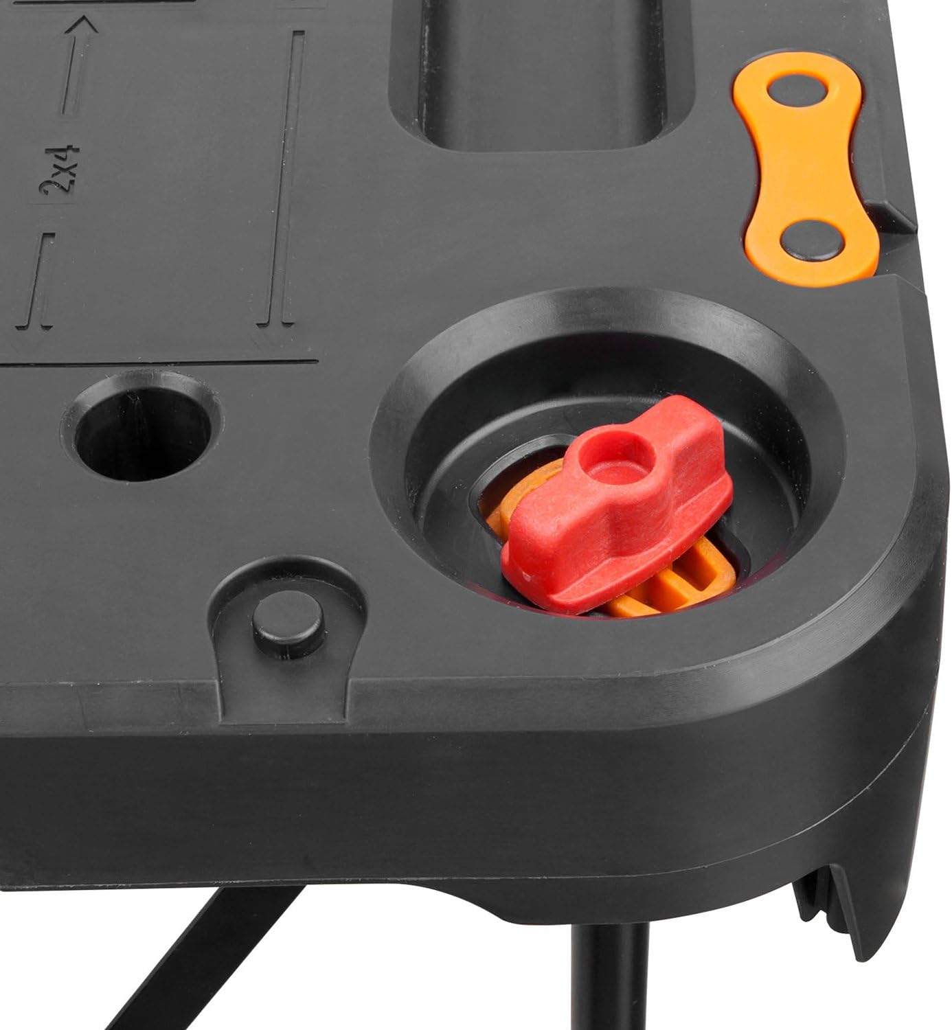 2026 2025 Table de Travail et Chevalet Pliant 2-en-1 Worx Pegasus, Banc de Travail Portable Facile à Installer, 31" L x 25" P x 32" H, Léger avec Haute Capacité de Charge, WX051 - Inclut 2 Serres et 4 Brides