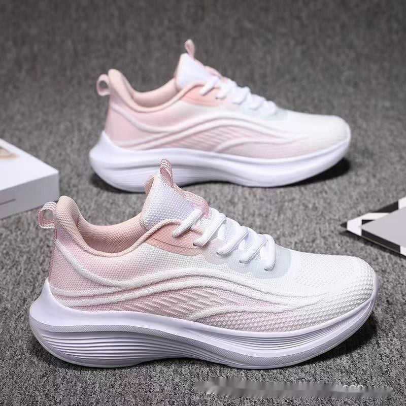 Chaussures de running léger en maille respirant anti skid amorti semelle souple pour femme