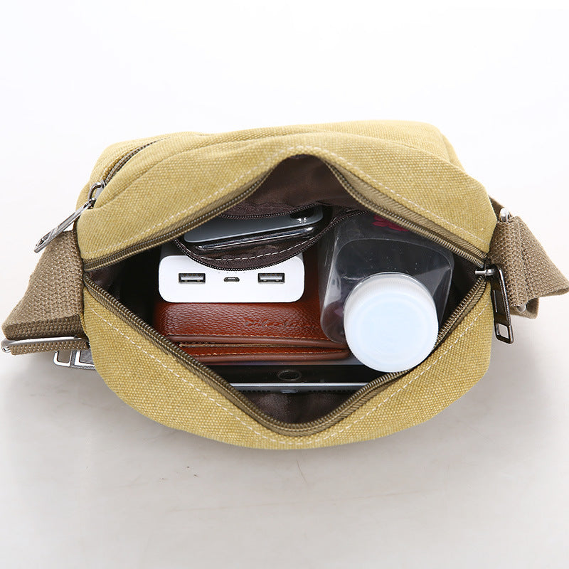 Men's Retro Canvas Messenger Shoulder Bag Casual Everyday Crossbody - LAKD London