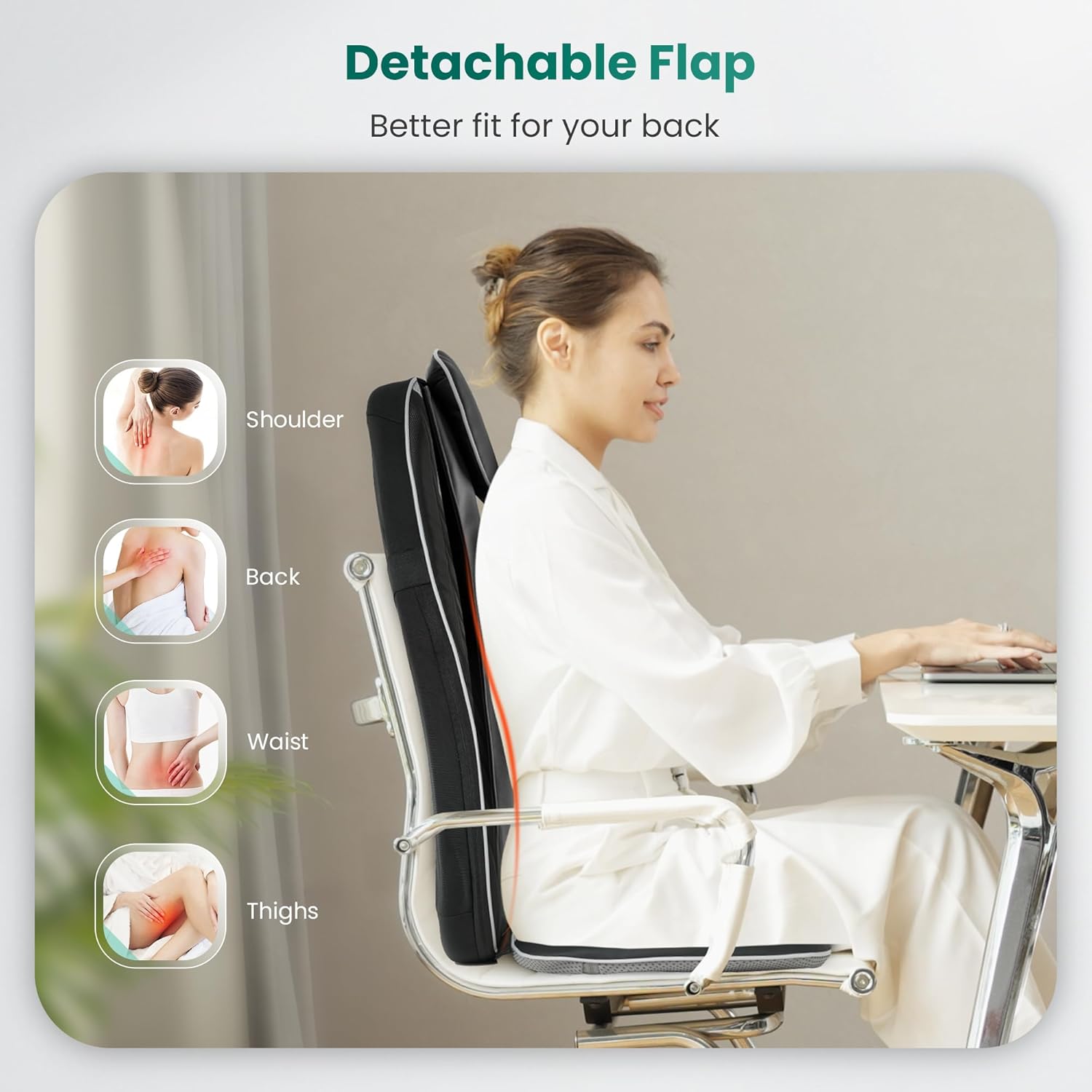 2026 2025 Coussin de Massage Shiatsu Snailax avec Chaleur – Coussin de Fauteuil Massant pour Dos, Massage Kneading pour Maison et Bureau