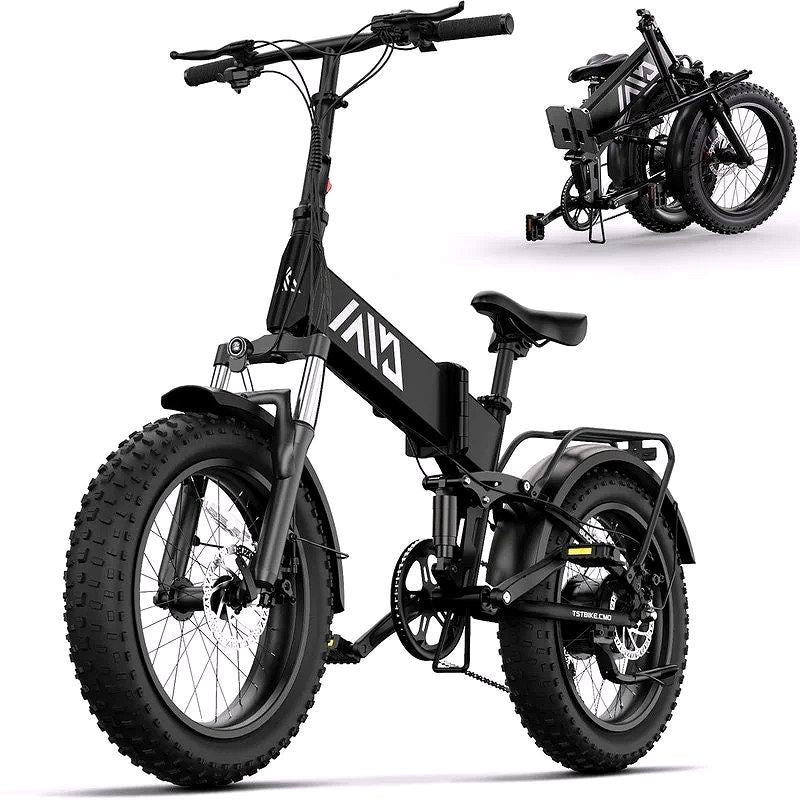2026 Vélo électrique pliable TST Electric Bike 4.0 à pneus larges – 750 W, batterie 48 V 13 Ah