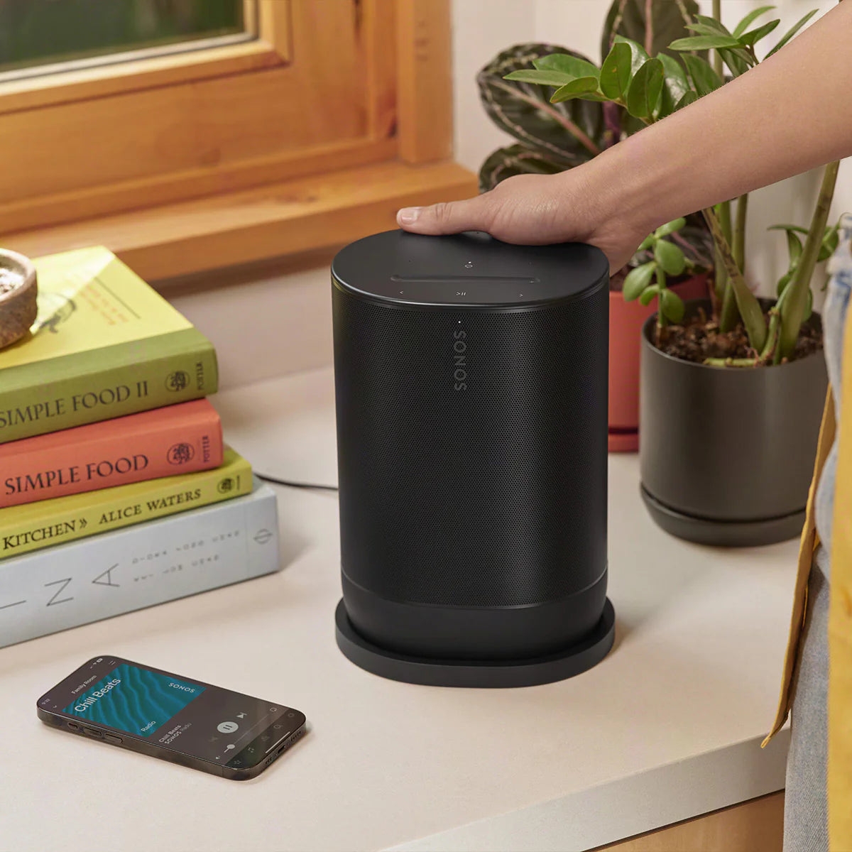 2026 2025 Sonos Move 2 – Enceinte Portable Intelligente avec Batterie 24 Heures, Bluetooth et Wi-Fi, Résistante à l’Eau (Noir)
