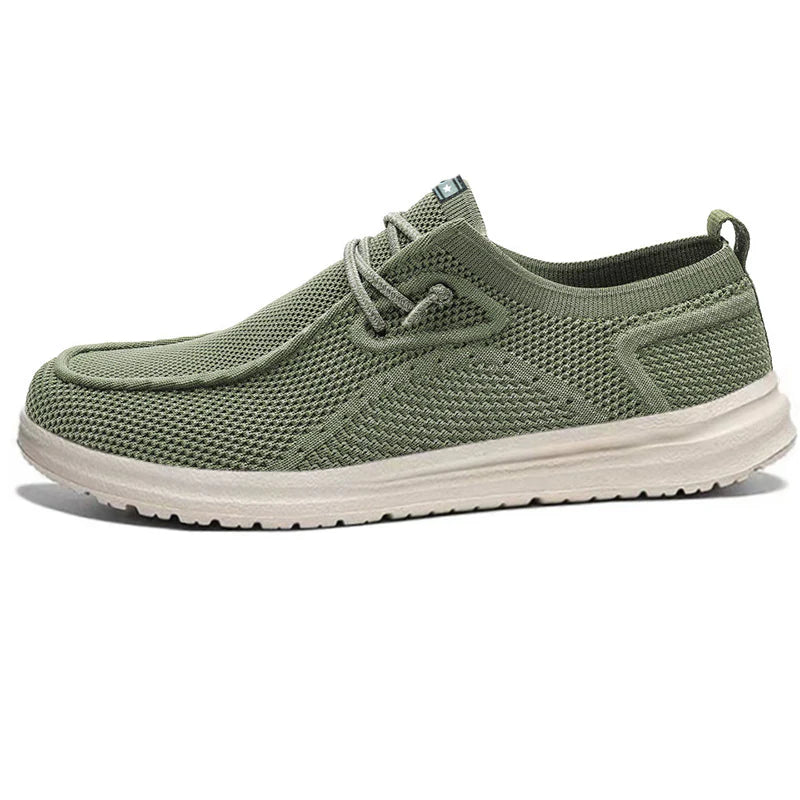 2026 Men's Casual Canvas Mesh Sneakers Lightweight Flat Trainers