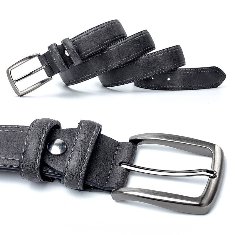 Men's Retro Leather Belt Vintage Old Money Jeans Style Classic - LAKD London