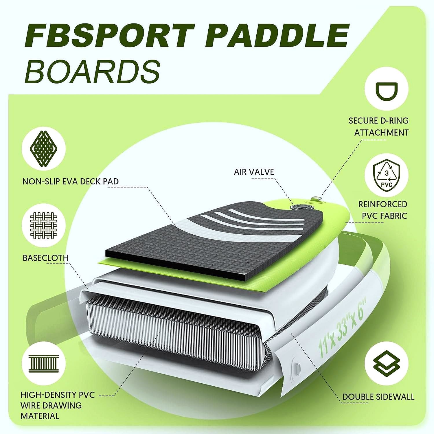 2026 Premium Stand Up Paddle Board, Yoga Board with Durable SUP Accessories & Carry Bag | Wide Stance, Surf Control, Non-Slip Deck, Leash, Paddle and Pump for Youth & Adult