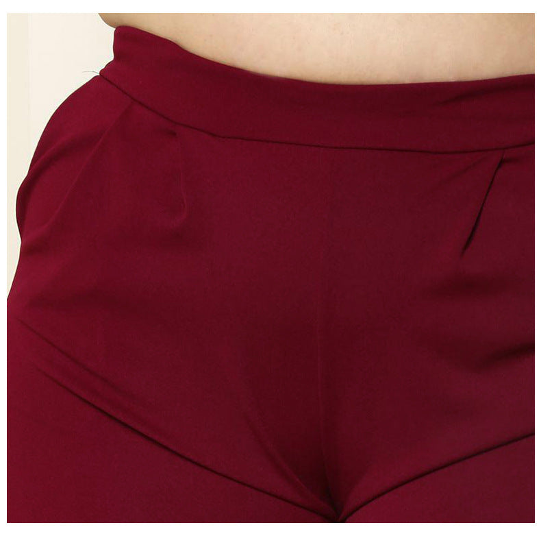 Women's Premium Knitted Wide Leg Pants Soft Stretch Fit - LAKD London